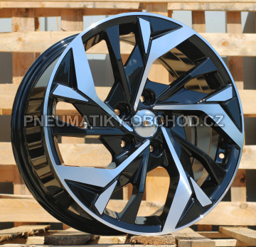 Alu kola Racing Line B1953, 17x6.5 5x114.3 ET48, černá + leštění