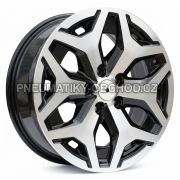Alu kola Racing Line B2042, 17x7 5x114.3 ET48, černá + leštění