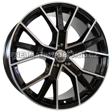 Alu kola Racing Line B5131, 22x10 5x112 ET21, černá + leštění (zátěžová)