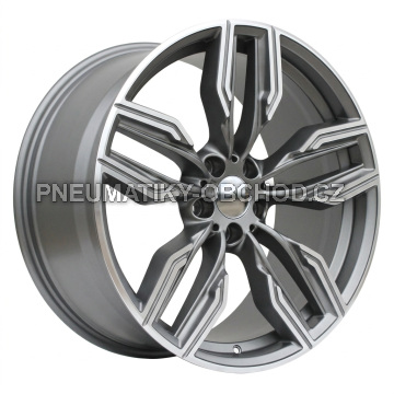Alu kola Racing Line B5181, 20x10 5x112 ET41, šedivá matná + leštění (zátěžová)