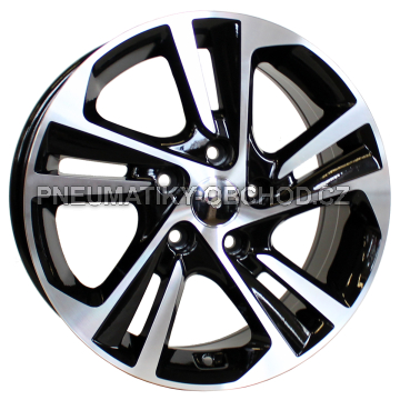 Alu kola Racing Line B5210, 15x6 5x114.3 ET46, černá + leštění