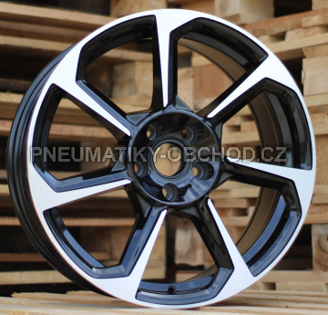 Alu kola Racing Line B5213, 19x8.5 5x112 ET38, černá + leštění
