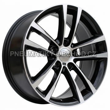 Alu kola Racing Line B5229, 17x8 5x120 ET34, černá + leštění