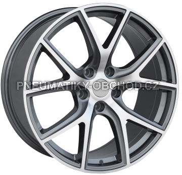 Alu kola Racing Line B5315, 20x9 5x127 ET38, šedivá + leštění