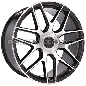 Alu kola Racing Line B5318, 21x10 5x112 ET44, černá + leštění (zátěžová)