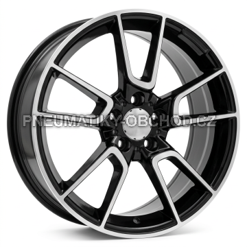 Alu kola Racing Line B5462, 19x7.5 5x112 ET44, černá + leštění