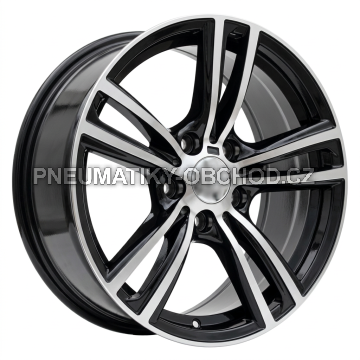Alu kola Racing Line B5739, 17x8 5x120 ET34, černá + leštění