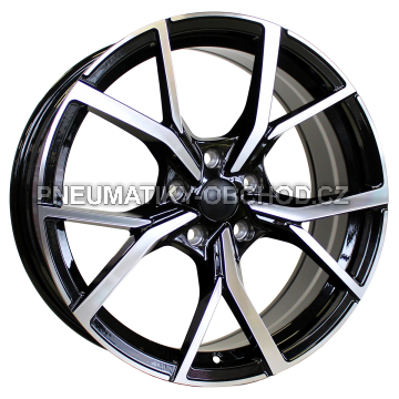 Alu kola Racing Line B5801, 19x8 5x112 ET28, černá + leštění (zátěžová)