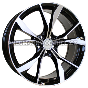 Alu kola Racing Line B5808, 20x8 5x112 ET41, černá + leštění