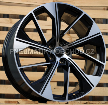 Alu kola Racing Line B5907, 20x8.5 5x112 ET35, černá + leštění (zátěžová)