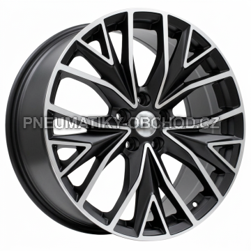 Alu kola Racing Line B5922, 19x8 5x112 ET49, černá matná + leštění