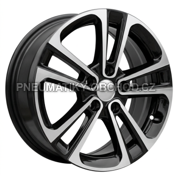 Alu kola Racing Line B5959, 16x6.5 5x108 ET47, černá + leštění