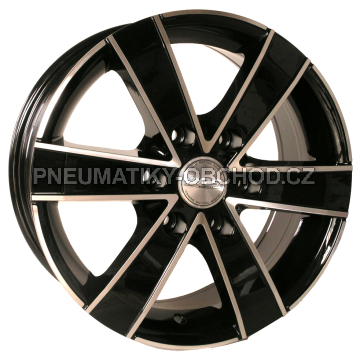 Alu kola Racing Line BK474, 17x7 6x120 ET50, černá + leštění (zátěžová)