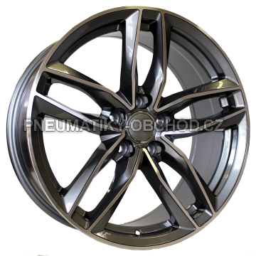 Alu kola Racing Line BK690, 17x7.5 5x112 ET40, šedivá + leštění