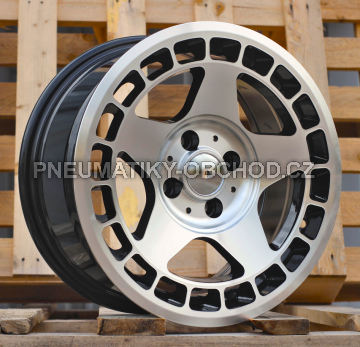 Alu kola Racing Line BK927, 15x7 4x100 ET24, černá + leštění