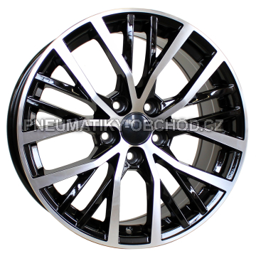 Alu kola Racing Line BK952, 17x7.5 5x100 ET45, černá + leštění