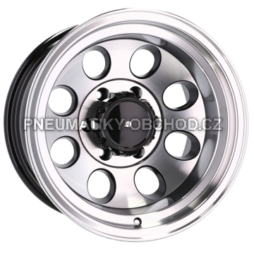Alu kola Racing Line BY997, 17x10 6x139.7 ET-52, černá + leštění (zátěžová)
