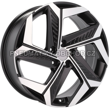 Alu kola Racing Line D1926, 18x7.5 5x114.3 ET51, černá matná + leštění