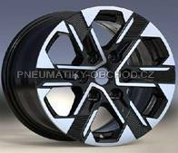 Alu kola Racing Line D2490, 17x7.5 6x139.7 ET43, černá + leštění
