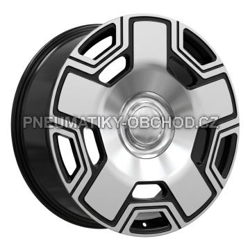 Alu kola Racing Line F3053, 22x10 5x130 ET35, černá + leštění (zátěžová)