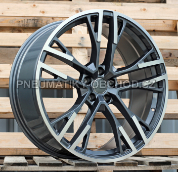 Alu kola Racing Line F726, 21x9 5x112 ET30, šedivá + leštění (zátěžová)