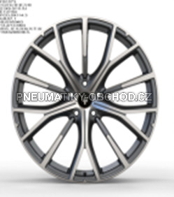 Alu kola Racing Line FB1573, 21x9 5x114.3 ET35, šedivá matná + leštění (zátěžová)