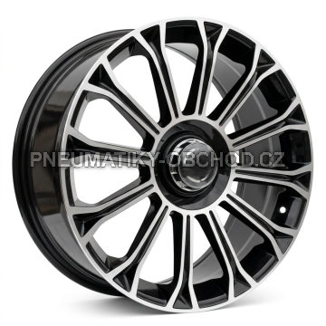 Alu kola Racing Line FBX003, 20x8.5 5x112 ET36, černá + leštění (zátěžová)
