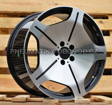 Alu kola Racing Line FBX035, 18x8 5x112 ET35, černá + leštění (zátěžová)