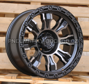 Alu kola Racing Line FBX087, 20x9 6x139.7 ET, černá matná + leštění