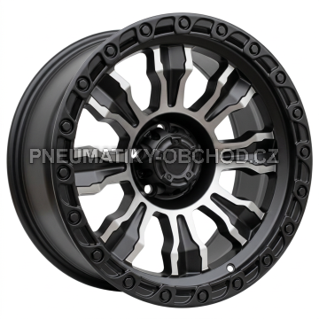 Alu kola Racing Line FBX087, 20x9 6x139.7 ET, černá matná + leštění
