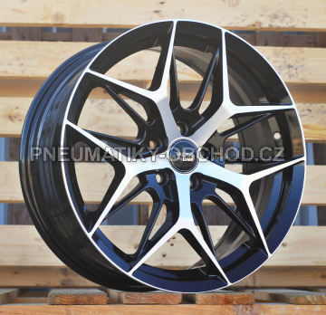 Alu kola Racing Line FBX114, 17x7 5x108 ET40, černá + leštění
