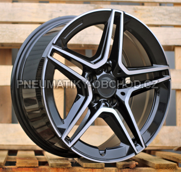 Alu kola Racing Line FBX142, 17x7.5 5x112 ET36, černá + leštění