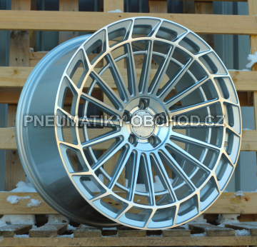 Alu kola Racing Line FBX162, 22x10.5 5x112 ET43, stříbrná + leštění (zátěžová)