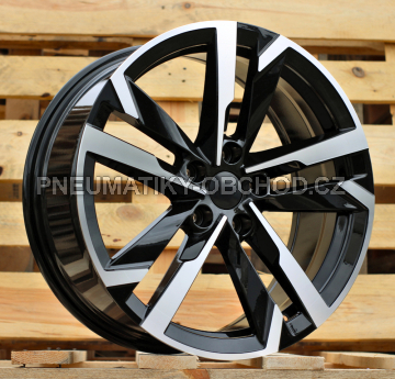 Alu kola Racing Line FBX254, 20x8.5 5x112 ET38, černá matná + leštění (zátěžová)