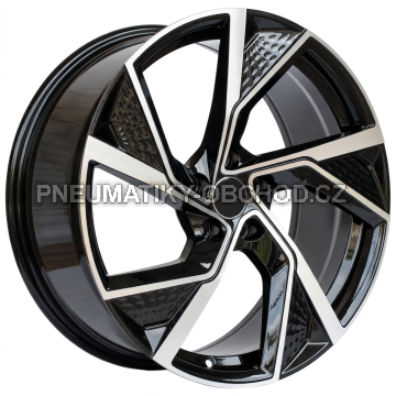 Alu kola Racing Line FBX264, 19x8.5 5x112 ET35, černá + leštění (zátěžová)