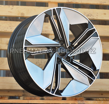 Alu kola Racing Line FBX334, 19x8.5 5x112 ET35, stříbrná + černá lesklá (zátěžová)