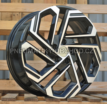 Alu kola Racing Line FBX345, 19x7.5 5x114.3 ET51, černá + leštění (zátěžová)