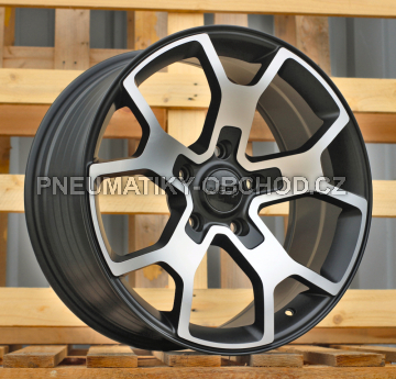 Alu kola Racing Line FBX372, 18x8 5x127 ET35, černá matná + leštění