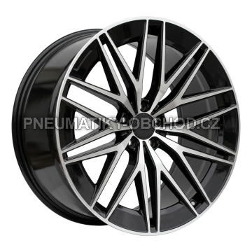Alu kola Racing Line FBX387, 22x10 5x112 ET56, černá + leštění (zátěžová)