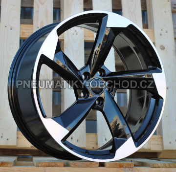 Alu kola Racing Line FBX390, 20x8.5 5x112 ET40, černá + leštění (zátěžová)