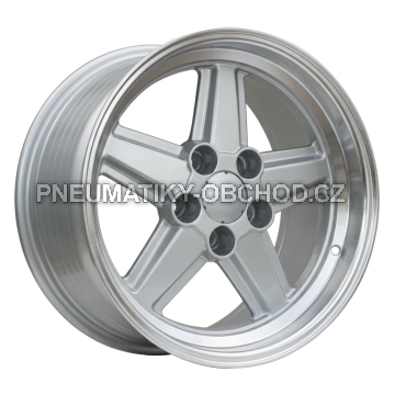Alu kola Racing Line FD5938, 17x8 5x112 ET19, stříbrná + leštěný límec