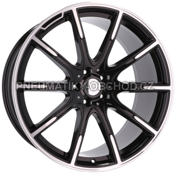 Alu kola Racing Line FE236, 21x10 5x112 ET54, černá + leštění (zátěžová)