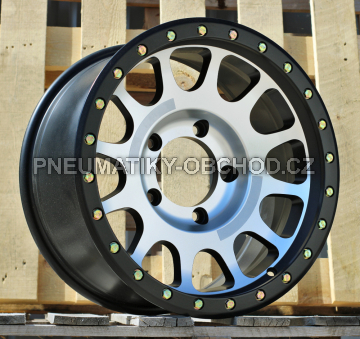 Alu kola Racing Line H1002B, 17x8.5 5x150 ET, černá matná + leštění