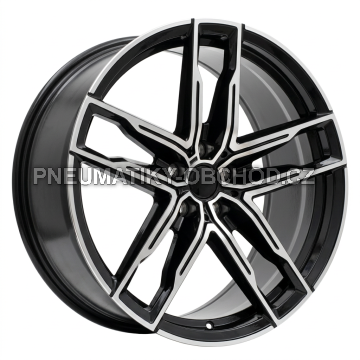 Alu kola Racing Line H3076F, 20x9.5 5x112 ET35, černá + leštění (zátěžová)