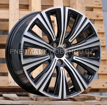 Alu kola Racing Line H3337F, 19x8.5 5x108 ET47, černá + leštění