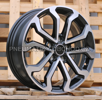 Alu kola Racing Line H3349F, 17x6.5 5x114.3 ET35, černá + leštění