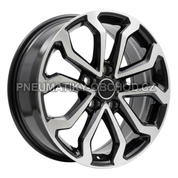 Alu kola Racing Line H3349F, 17x6.5 5x114.3 ET35, černá + leštění