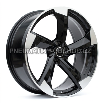 Alu kola Racing Line H3388F, 21x9 5x112 ET25, černá + leštění (zátěžová)