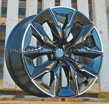 Alu kola Racing Line H3447F, 21x10.5 5x112 ET44, černá + leštění (zátěžová)