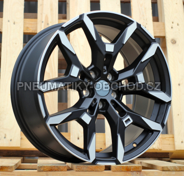 Alu kola Racing Line H3456F, 19x8.5 5x112 ET40, černá matná + leštění